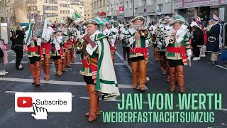 Karnevalsumzug Altstadt Süd  Köln Jan von Werth Parade Weiberfastnachtsumzug Feb2023 Kölle Alaaf 🥳 [upl. by Nekal]