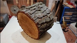 Woodturning  Log to Lamp Shade [upl. by Sumner]