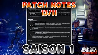 Le PATCH NOTES de la SAISON 1 de BLACK OPS 6 ZOMBIES [upl. by Cavallaro]