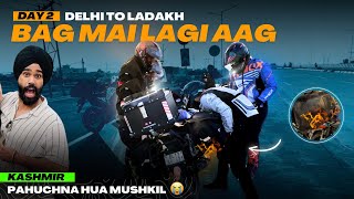 Splendor leke Kashmir pahuchna ho gya Mushkil 😭 Side Bag mai aag lag gayi 😰 kapde jal gye sare Ep02 [upl. by Nunciata]