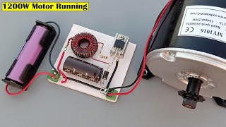 3v to High Power DC to DC Boost 1200W motor running without IC [upl. by Stanislas637]