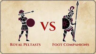 ROME II Total War  Royal Peltasts VS Foot Companions [upl. by Nadual]