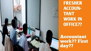 FRESHER ACCOUNTANT WORK IN OFFICE CA FIRM  WORK IN OFFICE [upl. by Atekahs346]