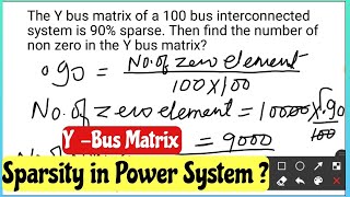 Sparsity ll Admittance Matrix in Power System [upl. by Block]