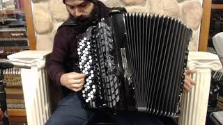 4953  Black Bugari Armando Artist Cassotto Chromatic Accordion C LMMH 87 120 3999 [upl. by Halvaard715]