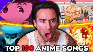 TOP 100 MOST STREAMED ANIME SONGS OF ALL TIME 🔥 REACTION [upl. by Naida487]