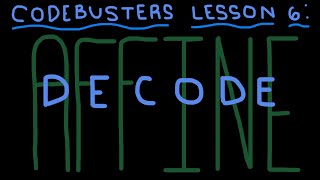 How To Decode an Affine Cipher [upl. by Claybourne159]