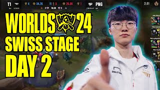 PURE CHAOS  LoL Worlds 2024 Swiss Stage Day 2 Highlights [upl. by Glynas]