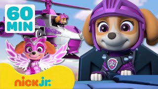 Patrulha Canina  Os Melhores Resgates de Helicóptero e Mochila a Jato da Skye  1 Hora  Nick Jr [upl. by Adnarram441]