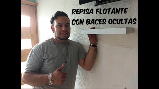 REPISA FLOTANTE CON BASES OCULTAS [upl. by Idet]