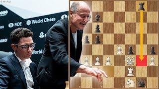 The Harrelson Blunder  Caruana vs Carlsen 2018  Game 1 [upl. by Eyanaj]