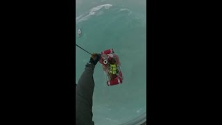 VIDEO Coast Guard rescues man and dog during Hurricane Helene shorts [upl. by Reivad362]