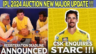 IPL 2024 Auction BIG Latest Update 🔥 CSK Buying Mitchell Starc [upl. by Narod]