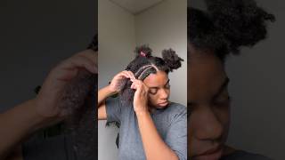 Cute hairstyle for awkward length hair curlyhairstyles naturalhairstyles [upl. by Aeriell]