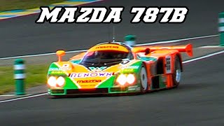 Mazda 787B  DEMO laps downshift engine warmup  Le Mans classic 2022 [upl. by Yvor]