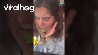 Girl Experiences Wasabi for FIRST TIME  ViralHog [upl. by Aihtnis]