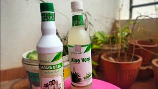 Unicare Remedies ALOE VERA PULP JUICE amp AROGYA URJA energy Booster Reviews Feedback IndianYakker [upl. by Kobi]