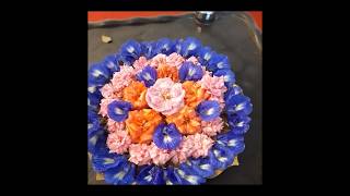 How to decorate uruli with flowers [upl. by Ecyla]