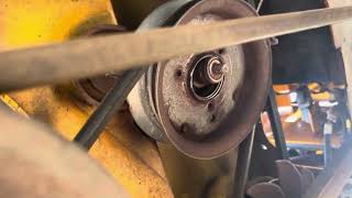 Cub Cadet ZT1 54 inch zero turn Idler Pulley removal [upl. by Nidia]