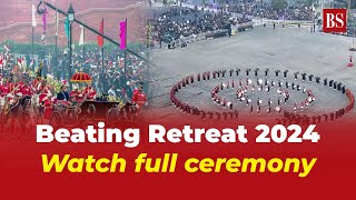 Watch  Beating Retreat Ceremony 2024  Full Video [upl. by Athallia]