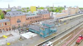 Drone Werkzaamheden Groningen Spoorzone vanuit de lucht en opstelterrein Haren De Vork [upl. by Yllod]