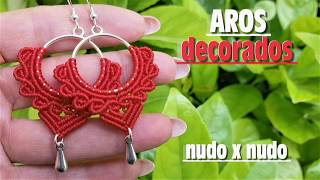 COMO HACER AROS DECORADOS CON MACRAMÉ [upl. by Rawde]