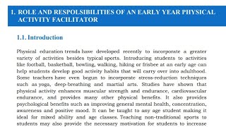 Part1Role and Responsibility of an Early Year Physical Activity FacilitatorClassX  cbsencert [upl. by Netta258]