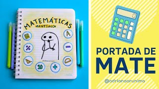 🟢 Portada de matemáticas ⭐ Carátula de Matemáticas tapa [upl. by Wat]