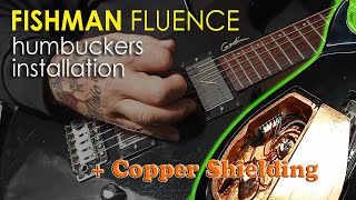 Fishman Fluence Modern Humbucker set installation  PLUS  Copper Shielding to kill the RF noise [upl. by Bortz]