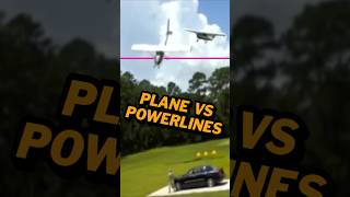 Collision between Cessna and Power Lines results in Funny Crash shorts aviation [upl. by Nillor]