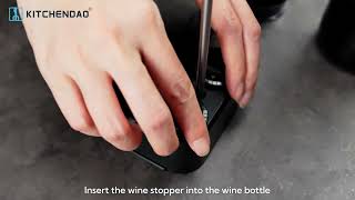 KITCHENDAO Rechargeable Electric Wine Aerator Dispenser and Wine Saver Pump [upl. by Seth]