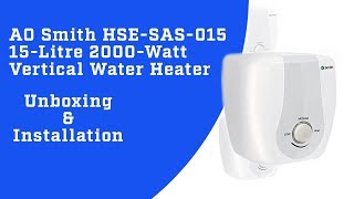 AO Smith HSESAS015 15Litre 2000Watt Vertical Water Heater hot water heater  AO SMITH [upl. by Bent]