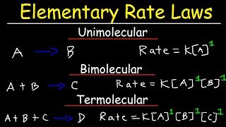 Elementary Rate Laws  Unimolecular Bimolecular and Termolecular Reactions  Chemical Kinetics [upl. by Penland]