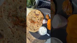 Aaj work from home wala lunch pe banaya Muli ka Parantha shorts youtubeshorts [upl. by Aneej]