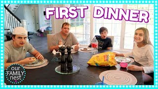 FIRST DINNER IN OUR NEW HOME MOVING VLOG DAY 7 [upl. by Lain67]