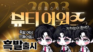 메이플 24년 뷰티어워즈 레전드 흑발헤어 amp 백안 출시 [upl. by Natsirc]