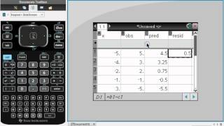 Using TInspire to find sum of squared residuals [upl. by Leone]