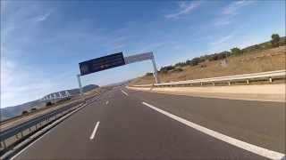 Crossing the Millau Viaduct on a motorbike  high quality [upl. by Ahsiak]