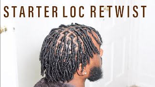 First Retwist on Starter Locs [upl. by Selmore]