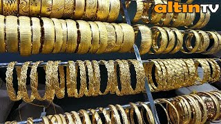 22 AYAR ALTIN BİLEZİK MODELLERİ VE FİYATLARI işçiliksiz yatırımlık modeller Gold Bracelet Designs [upl. by Arney]