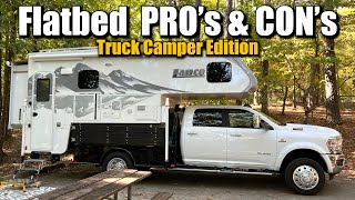 Flatbed For A Truck Camper  Pros and Cons [upl. by Maxma]