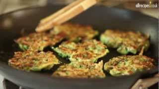 Crispy courgette fritters recipe  Allrecipescouk [upl. by Neelie]