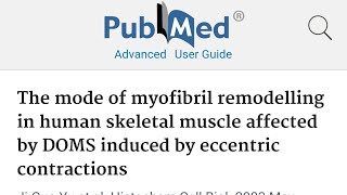 Myofibril remodelling in skeletal muscle affected by DOMS induced by eccentric contractions [upl. by Nessnaj467]