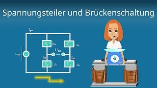 Brückenschaltung Wheatstone Brücke und Spannungsteiler berechnen [upl. by Eyssej]