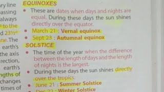 Explanation of Equinoxes Solstice  Vernal  Autumnal Equinox  summer  winter solsticegkshortz [upl. by Uolymme]