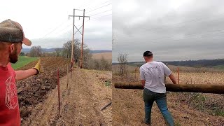 Building A Barbed Wire Fence Best Way To Build A Fence For Cattle [upl. by Philbin991]