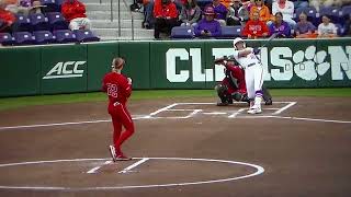 Clemson softballs Alia Logoleo hits home run vs North Carolina State [upl. by Ronile]