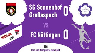 Oberliga BadenWürttemberg SG Sonnenhof Großaspach  FCN 0  0 00 [upl. by Ayekat]