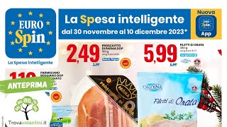 VOLANTINO EUROSPIN dal 30 novembre al 10 dicembre 2023 anteprima [upl. by Kegan]