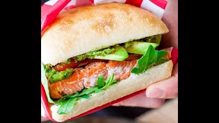 Best Salmon Sandwich 🥪🍣 [upl. by Keyek]